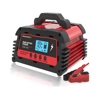 Truskore® Industriële Acculader - 12/24V 5/10/25A - Geschikt Voor Diverse Voertuigen - Volautomatische Bediening - Dikke Koperen Kern Ontwerp -