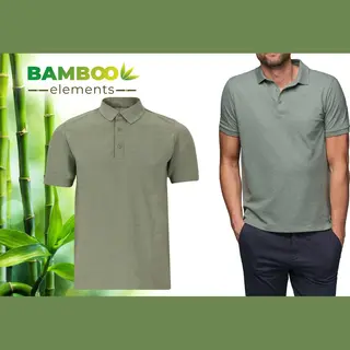 Bamboo Elements - Polo Shirt Heren - Groen L - Polo Heren - Korte Mouw - Pique Stof - T Shirt Heren - Bamboe
