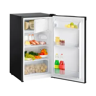 KitchenBrothers Koelkast - 81L - Tafelmodel Koelkast Met Vriesvak - Koelvriescombinatie - IJskast - Frigo - Vrijstaand - Zwart