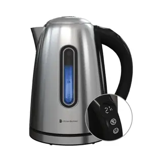 KitchenBrothers Waterkoker - Pfas En Bpa Vrij - Met Temperatuurregeling - Elektrisch - Met Kalkfilter - 1, 7L - Rvs