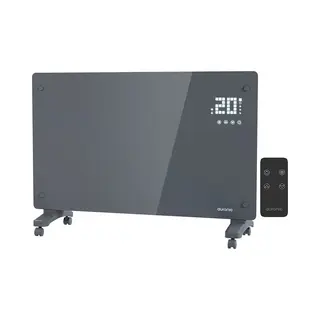 Auronic Elektrische Kachel – 2000W - Convectorkachel Met Thermostaat, Timer En Afstandsbediening - Heater - Glazen Paneelverwarming -