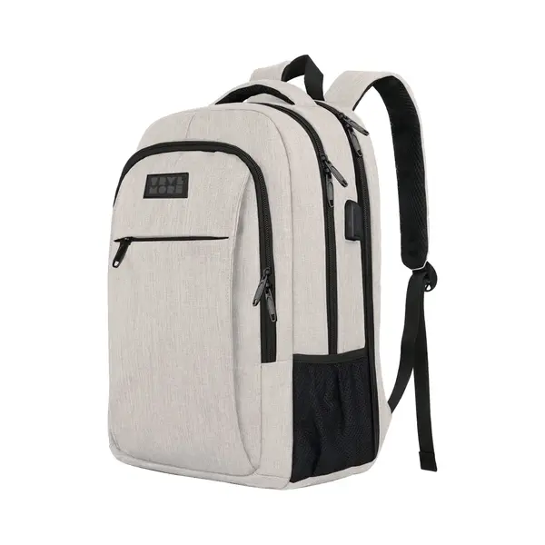 Trvlmore Rucksack - 36L - 17.3 Zoll - Laptop-Rucksack Mit Usb - Schultasche - Herren Und Damen - Tasche Champagner thumbnail