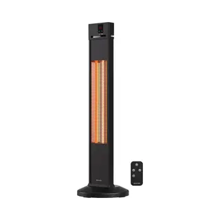 Auronic Terrasverwarmer - Infrarood Verwarming - Staand - 20m2 - Elektrische Heater - 2000W - Afstandsbediening - 3 Standen - Zwart