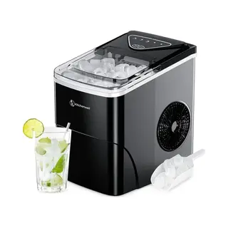 Kitchenwell IJsblokjesmachine - 12kg/24 Uur - Zelfreinigingsfunctie - Zwart