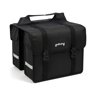 Goliving Fietstas 45 Liter - Dubbele Fietstassen - Waterdicht - Met Reflectoren - Elektrische Fietsen - Zwart