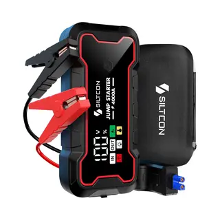 Siltcon® 12V 4-in-1 Jumpstarter Voor Auto - 4000A / 24.000 MAh Powerbank - Startkabels - Jumpstarters - 18W Usb-C Snellader - Led Zaklamp - Sos