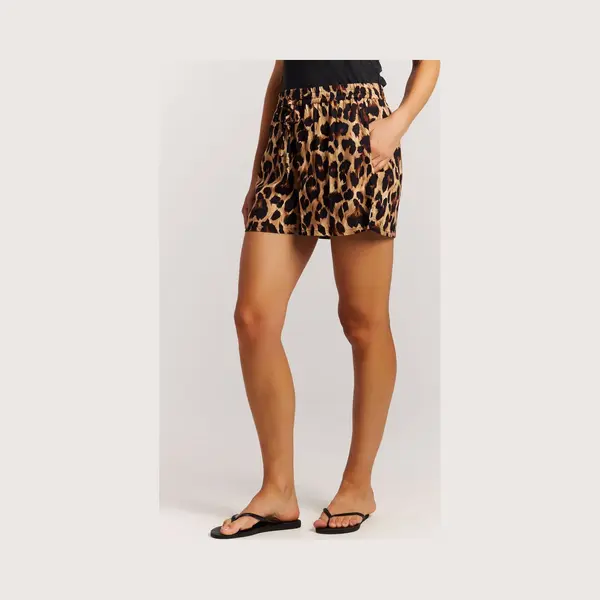 Protest PRTFact - Korte Broek Dames - Tailleband Elastiek - Normale Pasvorm - Bruin thumbnail