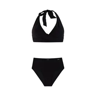 Protest PRTFrea - Bikini Set Dames - Clipsluiting - Vaste Vulling - Normale Pasvorm - Hoge Taille - Volledige Dekking - Zwart