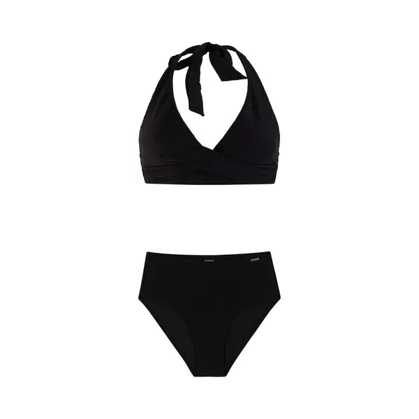 Protest PRTFrea - Bikini Set Dames - Clipsluiting - Vaste Vulling - Normale Pasvorm - Hoge Taille - Volledige Dekking - Zwart thumbnail