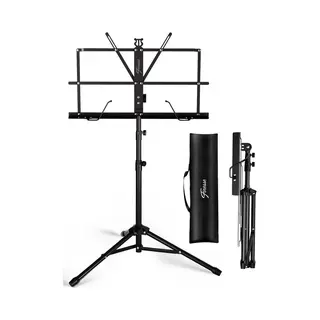 Finesse Muziekstandaard - Opvouwbaar - Verstelbaar 47-95cm - Zwart