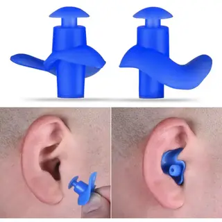 Chpn Siliconen Zwemoordoppen - Oordopjes - Oor Doppen - 1 Paar - Blauw - Herbruikbaar - Zwemmen - Gehoorbescherming - Geluidsoverlast - Waterdicht - Blauw
