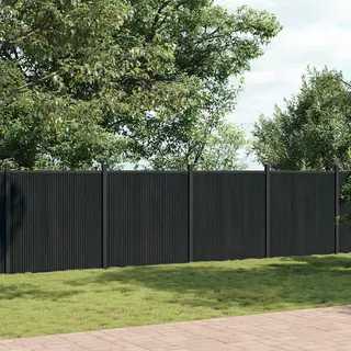 Fence Panel Grey 1218x186 Cm Wpc Vidaxl