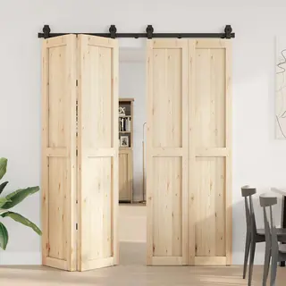 VidaXL - Doos - Met - Onderdelen - Voor - Schuifdeur - 183 - Cm - Staal - Zwart
