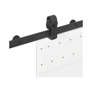 VidaXL - Doos - Met - Onderdelen - Voor - Schuifdeur - 200 - Cm - Staal - Zwart