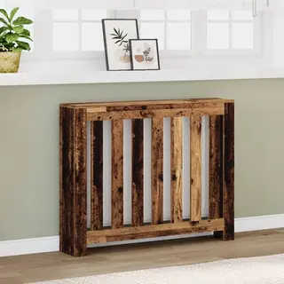 VidaXL Radiator Cover, Heater Cover For Living Room Hallway, Slat Cabinet For Decorative, Heater Shelf, Radiator Shelf, Old Wood Engineered Wood