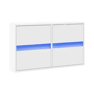 Tv Wall Cabinet With Led Lights White 80x31x45 Cm Vidaxl