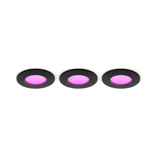 Philips by Signify Philips Hue White and Color ambiance Slim Einbauleuchte, 90 mm, 3er-Pack