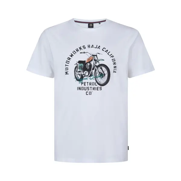Petrol Industries - Heren T-shirt Met Print Geyser - Wit - Maat 6XL thumbnail