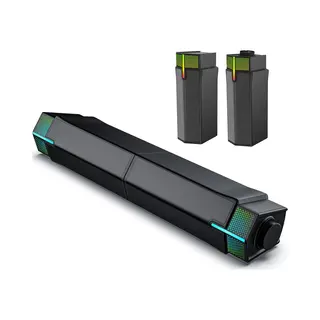 Gadgetplace 2 In 1 Soundbar Pc Speakers Met Bluetooth 5.3 - Rgb Verlichting - Speakerset - Computer Speakers