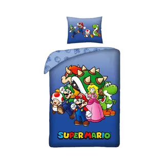 Super Mario Dekbedovertrek - Team - 140 X 200 + 60 X 70cm