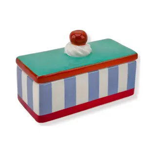 Housevitamin - Opbergpot - Tompouche - Blauw/Paars - Dolomiet - 14x6x6cm