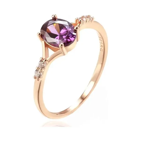 Cilla Jewels Damesring Met Paarse Ovale Zirkonia-20mm thumbnail