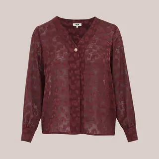 We Fashion Dames Blouse Met Structuur - Curve