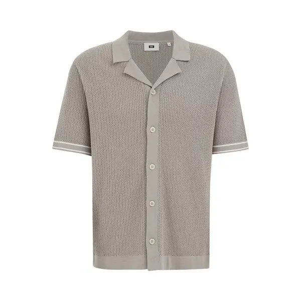 We Fashion Heren Regular Fit Gebreide Polo Met Structuur thumbnail