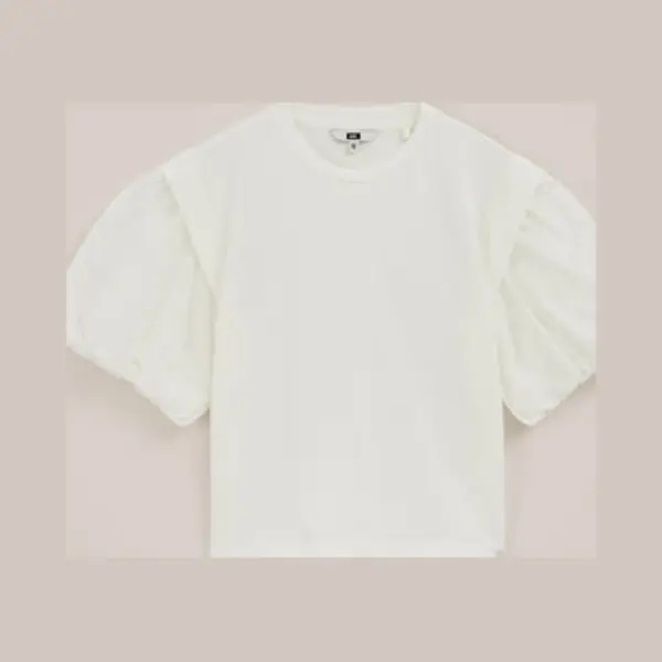 We Fashion Meisjes T-shirt Met Ballonmouwen thumbnail