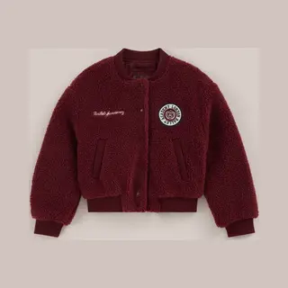 We Fashion Meisjes Teddy Bomberjack Met Patch