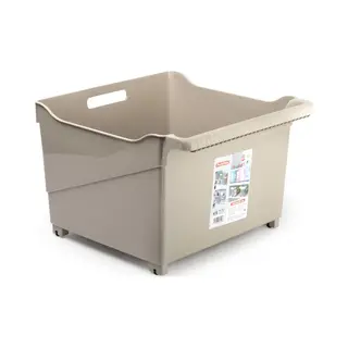 Plasticforte Opberg Trolley Container - Beige - Op Wieltjes - L39 X B38 X H26 Cm - Kunststof - Opslag Box/bak - 38 Liter