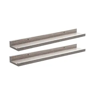 5five Five Foto Wandplank Fixy - 2x - Beige - Eiken Hout Look - 58 X 10 X 4 Cm