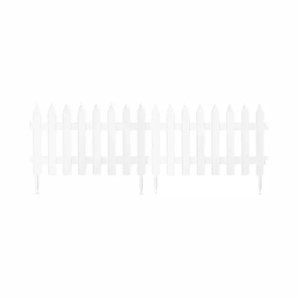 Prosperplast Tuinhekjes - 21x Stuks - Kunststof - 960 Cm - Wit - Borderrand - Tuinafscheiding thumbnail