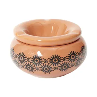 Home Deco Factory Storm Asbak Marrakesh - Kunststeen - D8 X H5 Cm - Terra - Voor Binnen/balkon