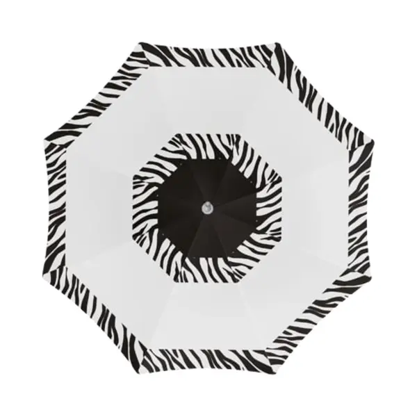 Gebro Strand Parasol Kenia - D180 Cm - Zebraprint - Inklapbaar - Zomer - Uv Protectie thumbnail