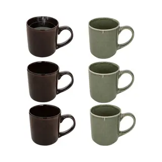 Secret De Gourmet Koffiemok - Groen/bruin - Keramiek - 420 Ml - Beker