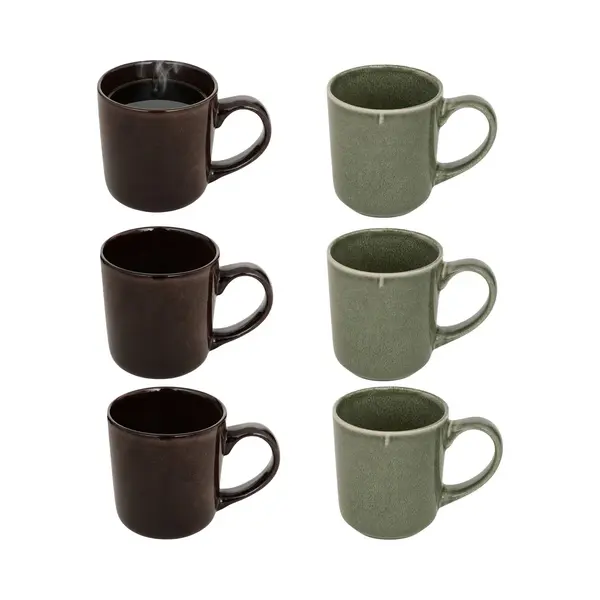 Secret De Gourmet Koffiemok - Groen/bruin - Keramiek - 420 Ml - Beker thumbnail