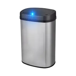 Bayt Prullenbak - Prullenbak 60 Liter - Prullenbak Met Sensor - Vuilnisbak - Afvalbak - Metaal - Zilver