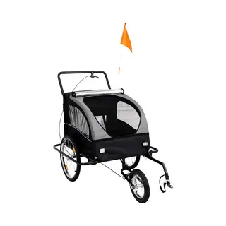 Outbee Fietskar Voor Kinderen - 2 In 1 Fietskar En Wandelwagen - Kinderfietskar - Kinderbuggy - 3 Wielen - Met Vlag