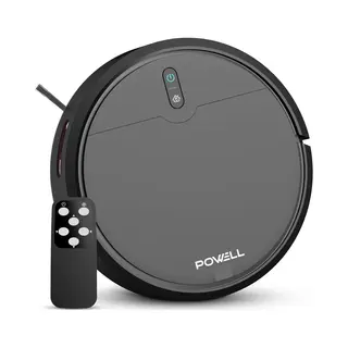 Powell Robotstofzuiger - Robotstofzuiger Met Dweilfunctie - Robotstofzuiger Met Laadstation - Robot Stofzuiger - Dweilrobot - Zwart