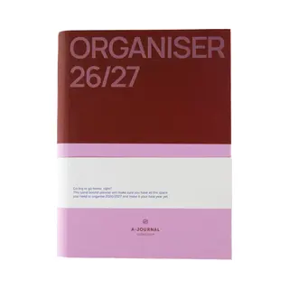 A-Journal Agenda Spiraal - Organiser 2026-2027 Roze