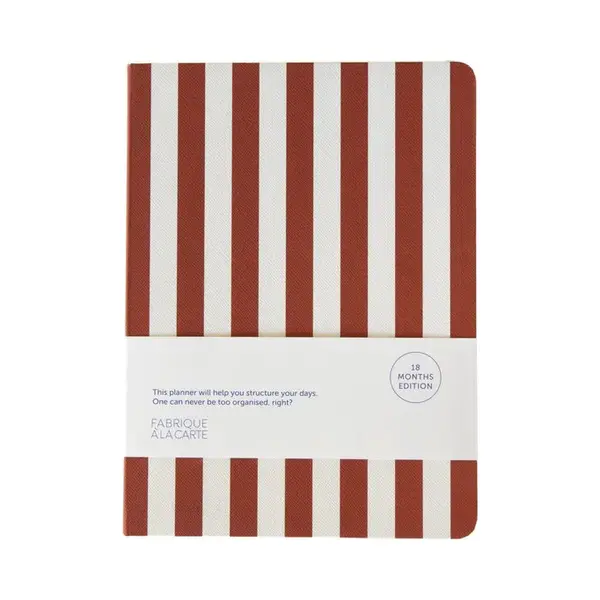 A-Journal Fabrique 18 Maanden Agenda 2026-2027 Rode Strepen thumbnail