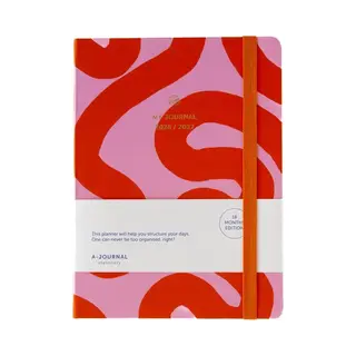 A-Journal My Journal 18 Maanden Agenda 2026-2027 Flow Roze