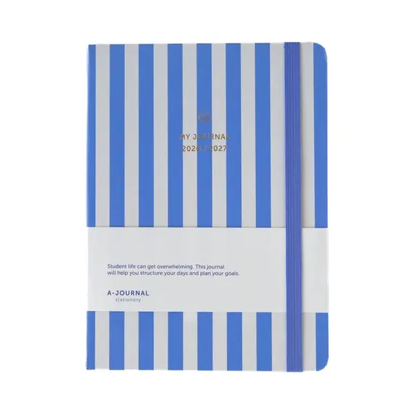 A-Journal My Journal Schoolagenda 2026/2027 Strepen Blauw thumbnail