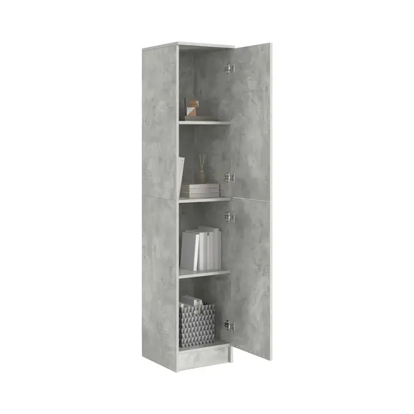 Highboard Concrete Grey 35 X 39 X 168 Cm Engineered Wood Vidaxl thumbnail