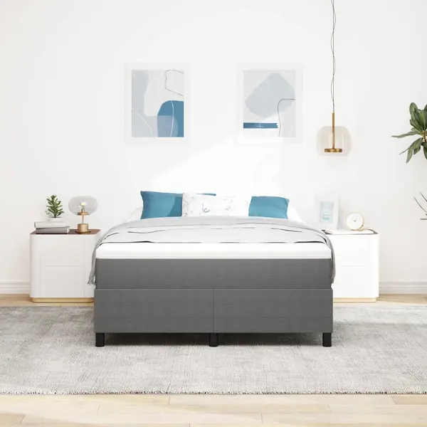 VidaXL Platformbedframe Lichtgrijs 140 X 190 Cm Corduroy Stof thumbnail