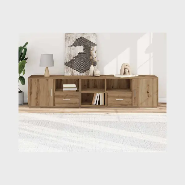 VidaXL Hoekkast 200x40x45 Cm Bewerkt Hout Artisanaal Eikenkleurig thumbnail