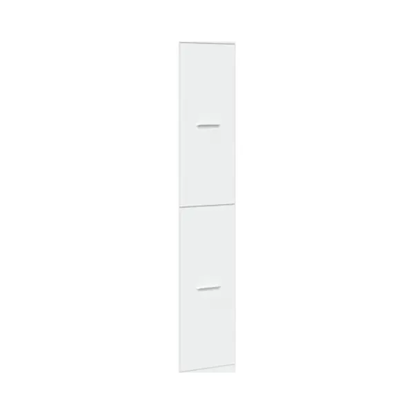 VidaXL Apothecary Cabinet - White Engineered Wood Storage Drawer Chest - 30x41x144.5cm For Living Room/Office thumbnail