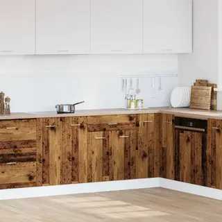 VidaXL Onderkast Met Lade Lyon 60x46x81, 5 Cm Bewerkt Hout Oud Houtkleurig