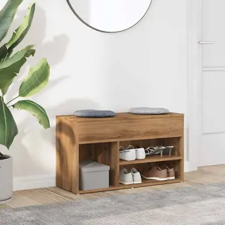 Shoe Bench Artisan Oak 80x30x45 Cm Engineered Wood Vidaxl
